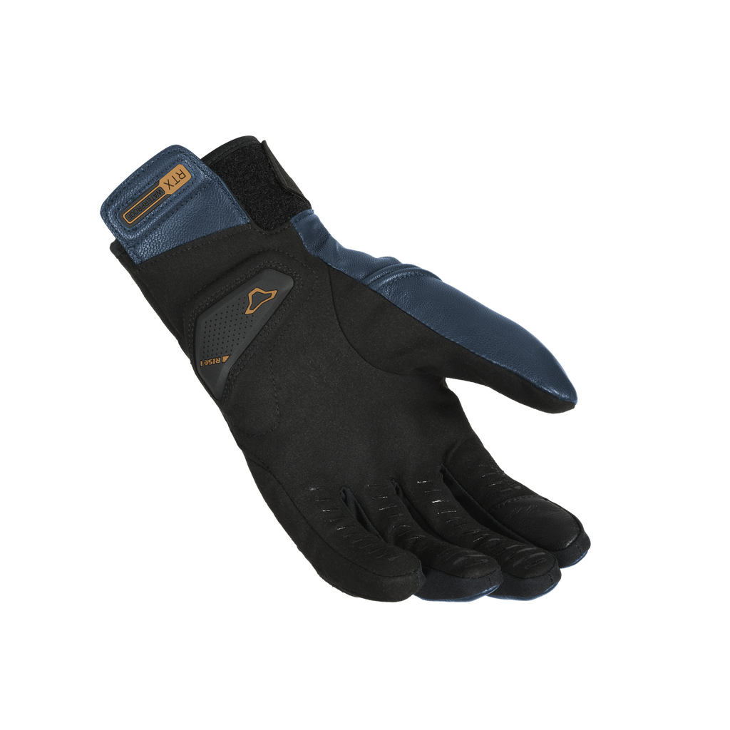 Macna Drizzle RTX Blu – Guanti Moto Pelle Impermeabili CE Uomo – vista 2