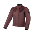 Macna Dromica Rosso Scuro – Giacca Moto Casual Corta Impermeabile CE Donna – vista frontale