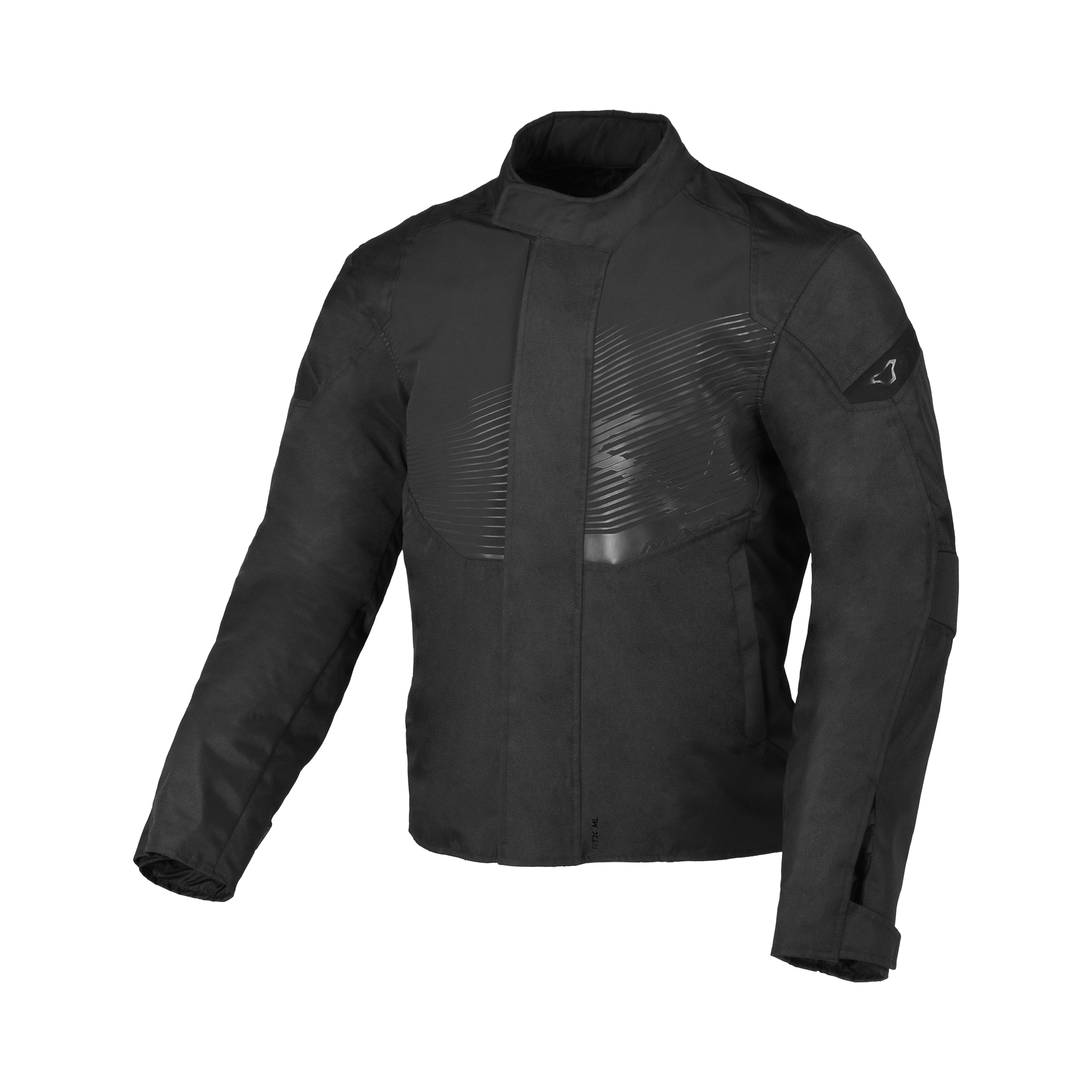 Macna Dromico Nero – Giacca Moto Casual Corta Impermeabile CE Uomo – vista frontale