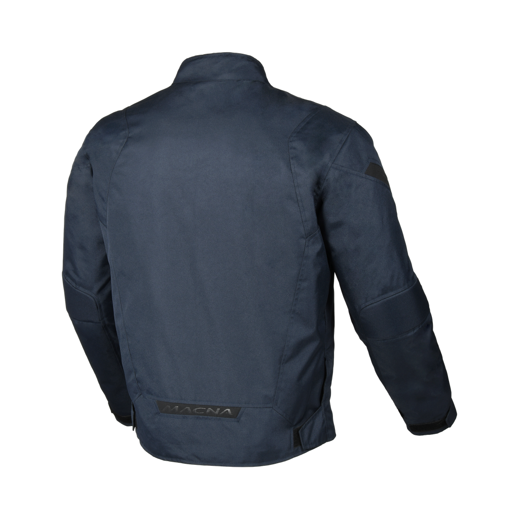 Macna Dromico Blu Scuro – Giacca Moto Casual Corta Impermeabile CE Uomo – vista posteriore