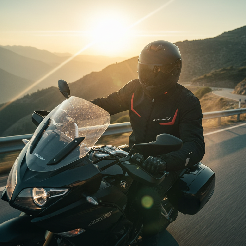 Macna Macna Durago Giacca Moto Touring Nero Rosso – Impermeabile Raintex CE Tg L Nero Abbigliamento per moto - Moon Bike - Vista 6