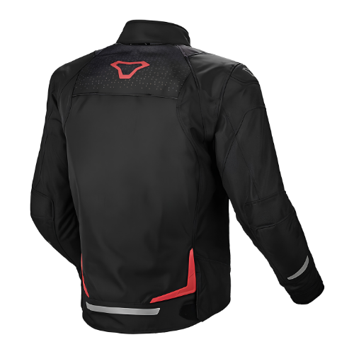 Macna Macna Durago Giacca Moto Touring Nero Rosso – Impermeabile Raintex CE Tg L Nero Abbigliamento per moto - Moon Bike - Vista 2