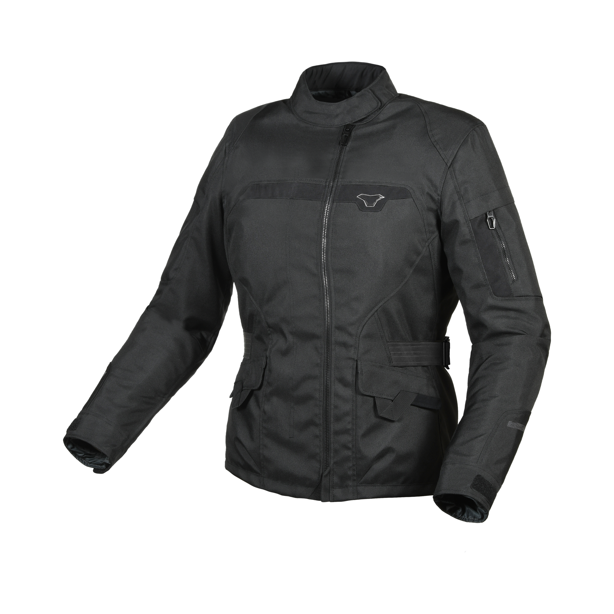 Macna Evora Nero – Giacca Moto Casual 2 Strati Impermeabile CE Donna – vista frontale