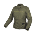 Macna Evora Verde – Giacca Moto Casual 2 Strati Impermeabile CE Donna – vista frontale