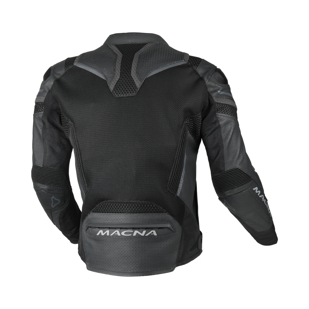 Macna Galvic Nero – Giacca Moto Estiva in Pelle e Rete Sportiva CE Classe AA Uomo - vista 2