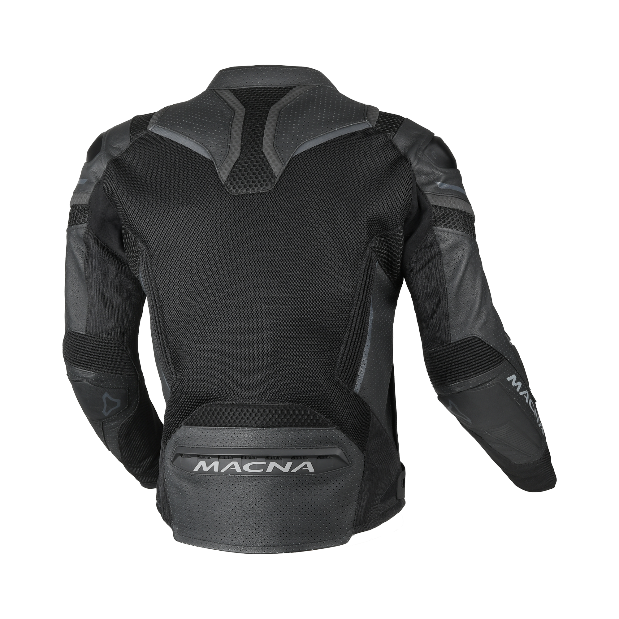 Macna Galvic Nero – Giacca Moto Estiva in Pelle e Rete Sportiva CE Classe AA Uomo - vista 2