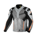 Macna Galvic Grigio/Nero – Giacca Moto Estiva in Pelle e Rete Sportiva CE Classe AA Uomo - vista 1