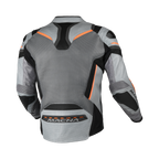 Macna Galvic Grigio/Nero – Giacca Moto Estiva in Pelle e Rete Sportiva CE Classe AA Uomo - vista 2