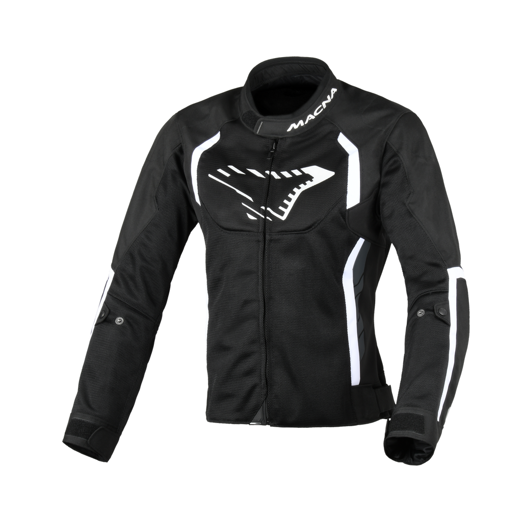 Macna Grisca Nero/Bianco – Giacca Moto Sportiva Estiva in Rete Donna