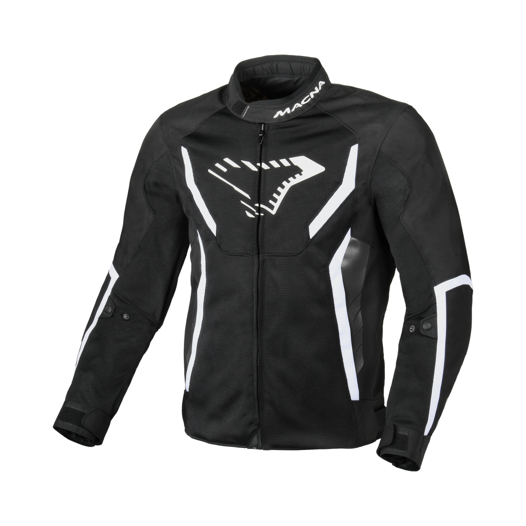 Macna Grisco Nero/Bianco – Giacca Moto Sportiva Estiva in Rete