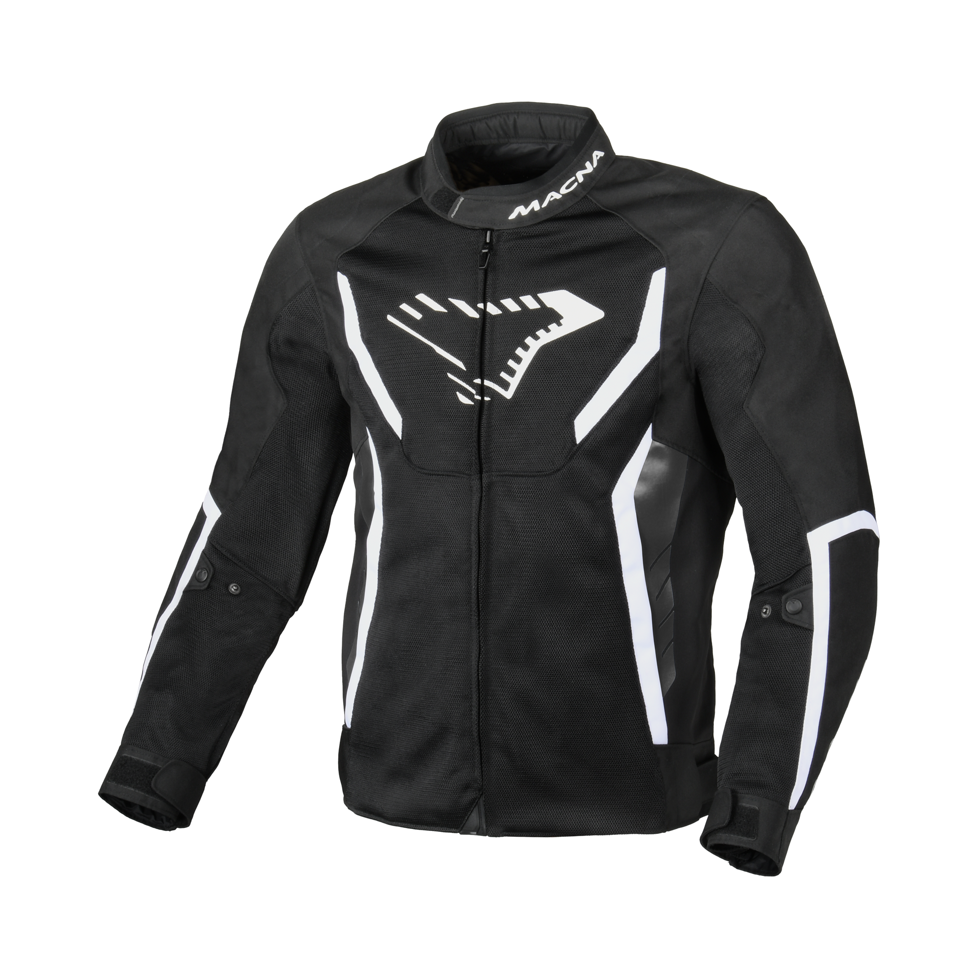 Macna Grisco Nero/Bianco – Giacca Moto Sportiva Estiva in Rete