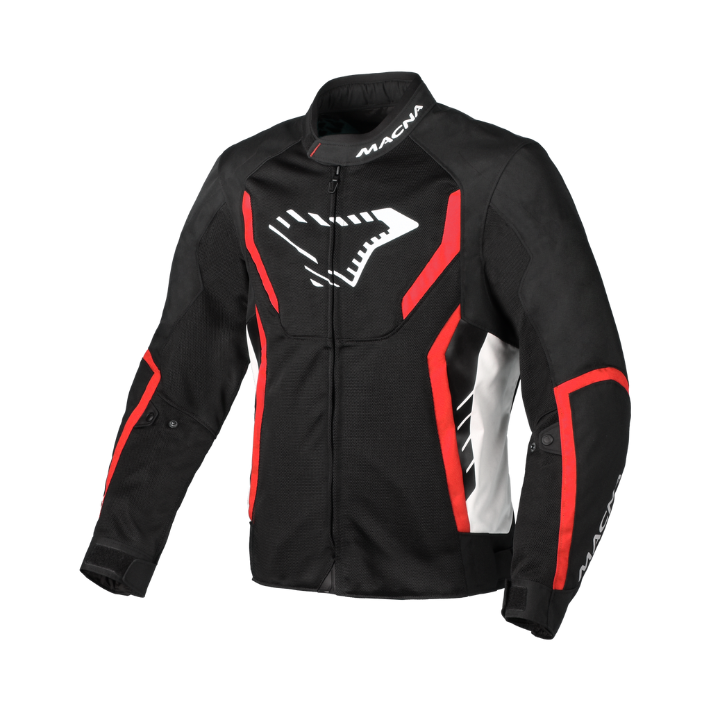 Macna Grisco Nero/Rosso – Giacca Moto Sportiva Estiva in Rete