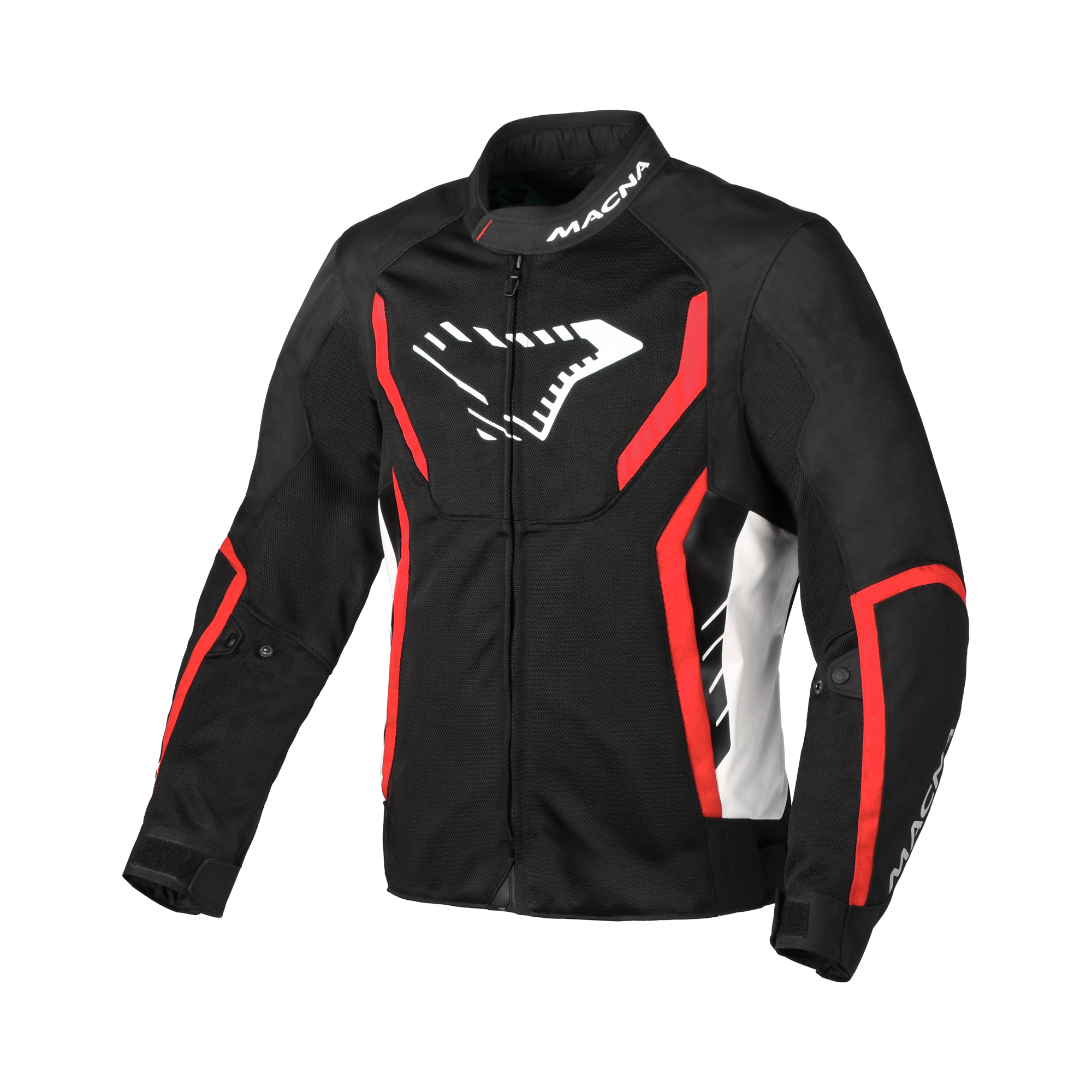 Macna Grisco Nero/Rosso – Giacca Moto Sportiva Estiva in Rete