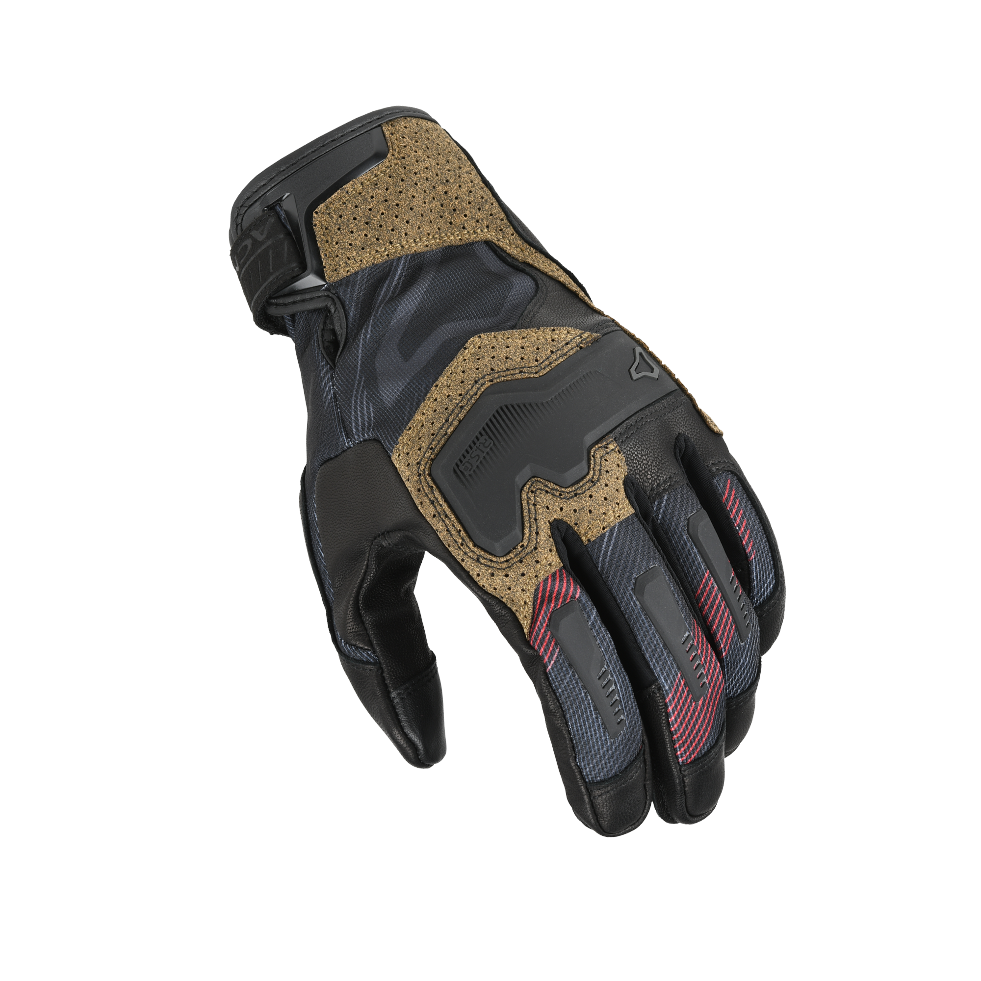Macna Haros 2.0 Nero / Rosso guanti moto