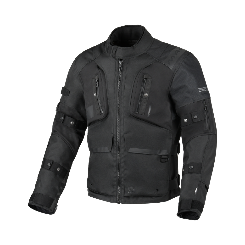 Macna Higera Nero – Giacca Moto Utility 2 Strati Impermeabile CE Uomo – vista 1
