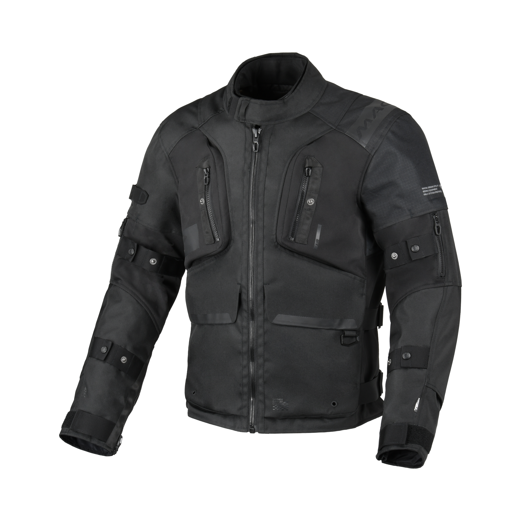 Macna Higera Nero – Giacca Moto Utility 2 Strati Impermeabile CE Uomo – vista 1