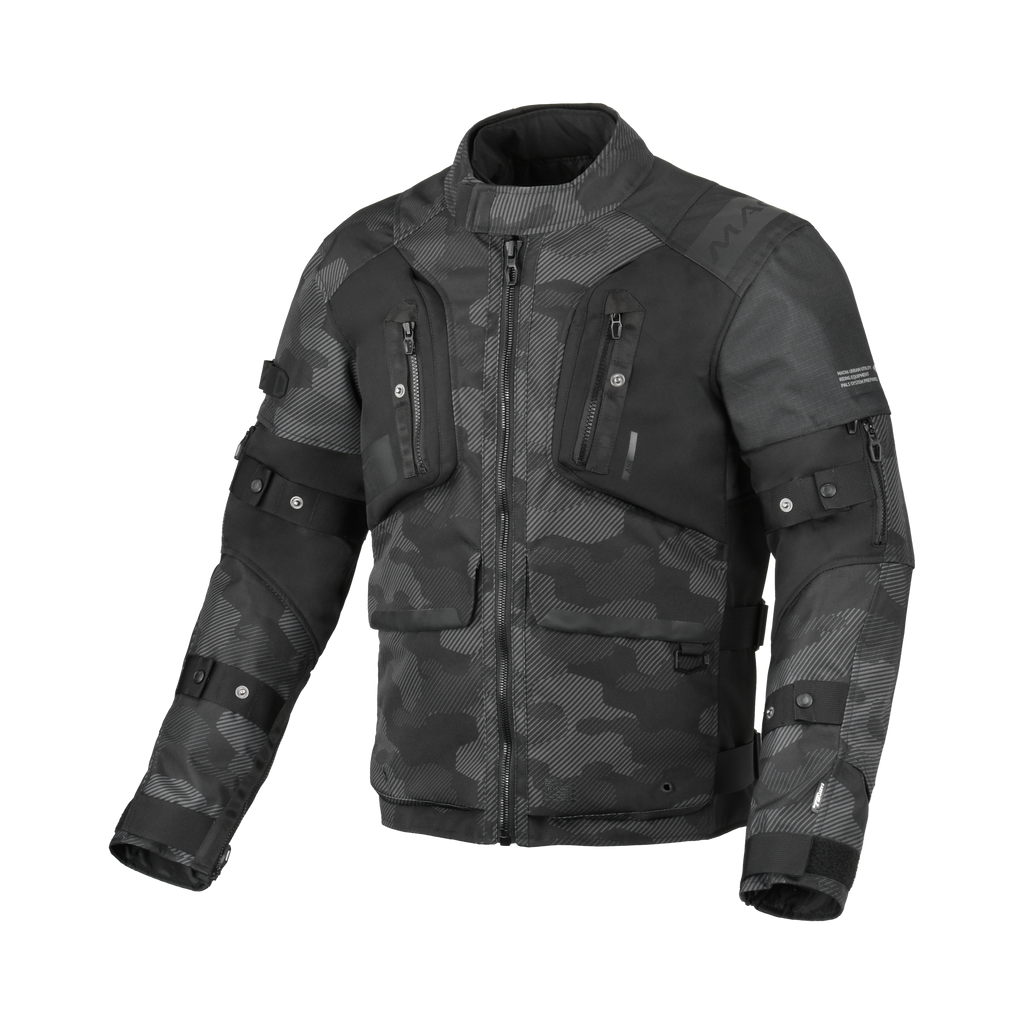 Macna Higera Nero/Grigio – Giacca Moto Utility 2 Strati Impermeabile CE Uomo – vista 1