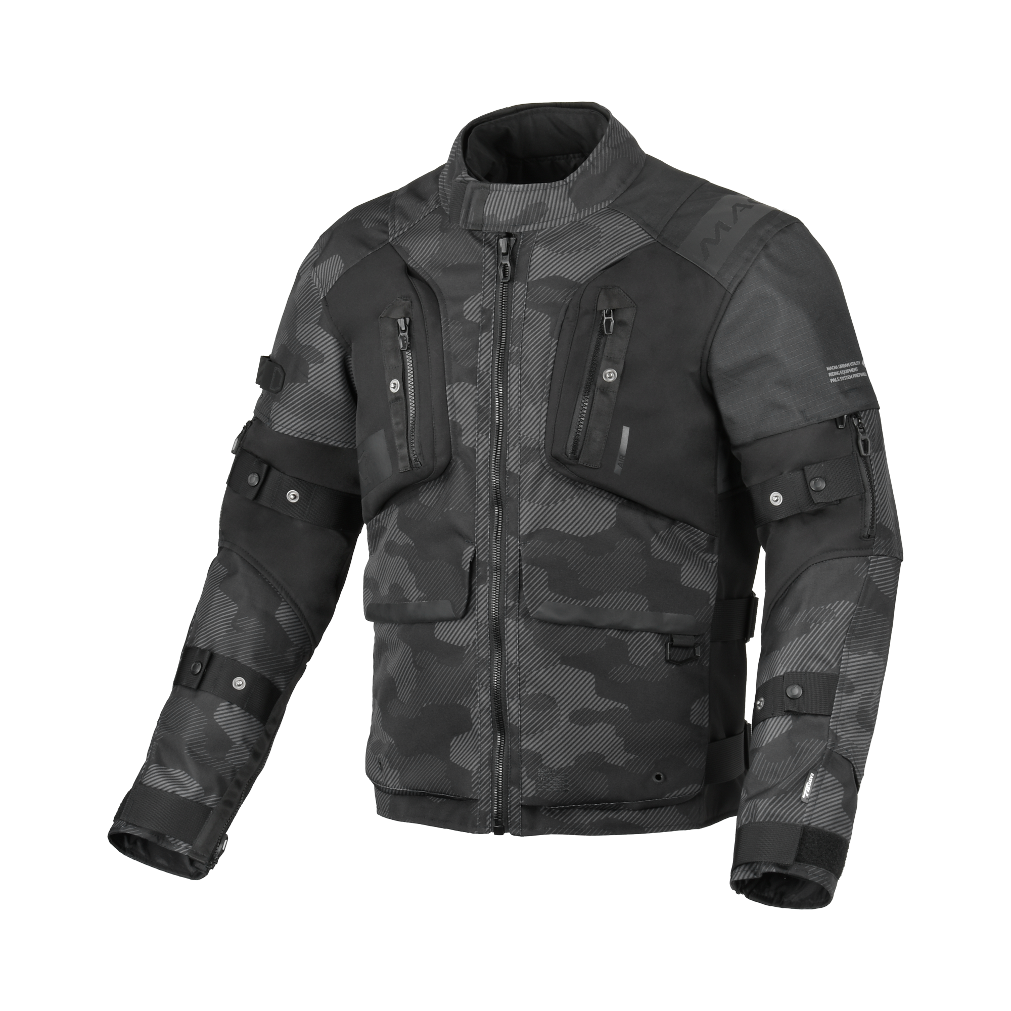 Macna Higera Nero/Grigio – Giacca Moto Utility 2 Strati Impermeabile CE Uomo – vista 1