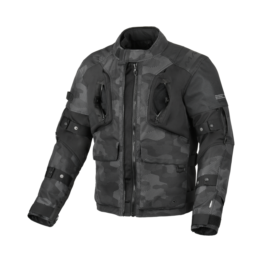 Macna Higera Nero/Grigio – Giacca Moto Utility 2 Strati Impermeabile CE Uomo – vista 3