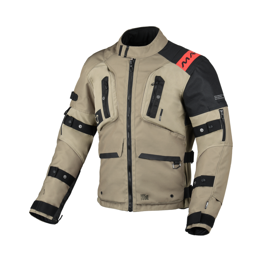 Macna Higera Taupe/Nero – Giacca Moto Utility 2 Strati Impermeabile CE Uomo – vista 1