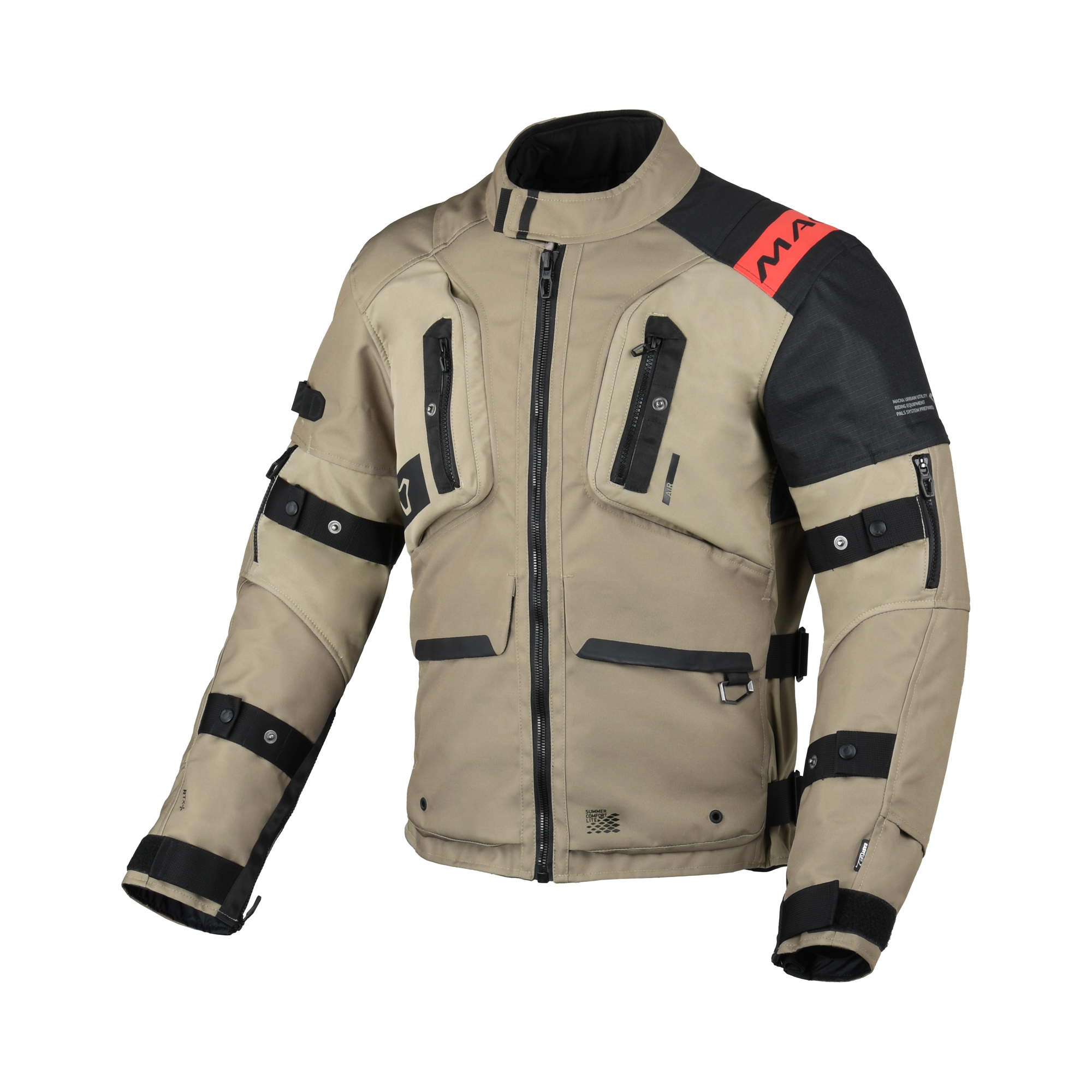Macna Higera Taupe/Nero – Giacca Moto Utility 2 Strati Impermeabile CE Uomo – vista 1