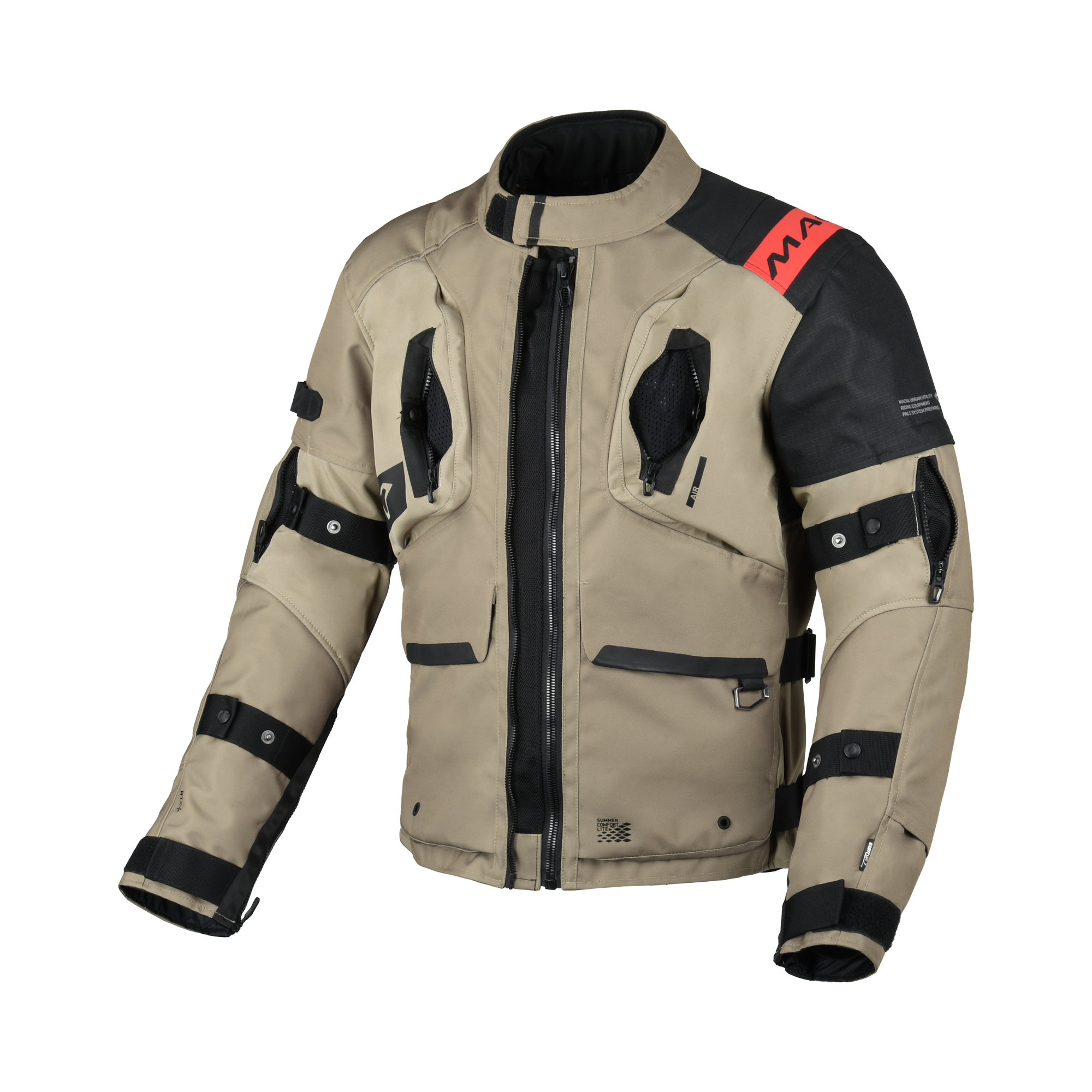Macna Higera Taupe/Nero – Giacca Moto Utility 2 Strati Impermeabile CE Uomo – vista 3