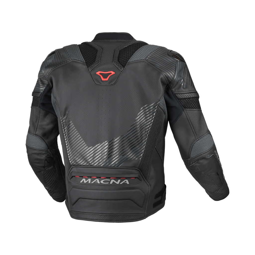 Macna Ignite Nero – Giacca Moto in Pelle e Rete Sportiva CE Classe AAA Uomo – vista 2