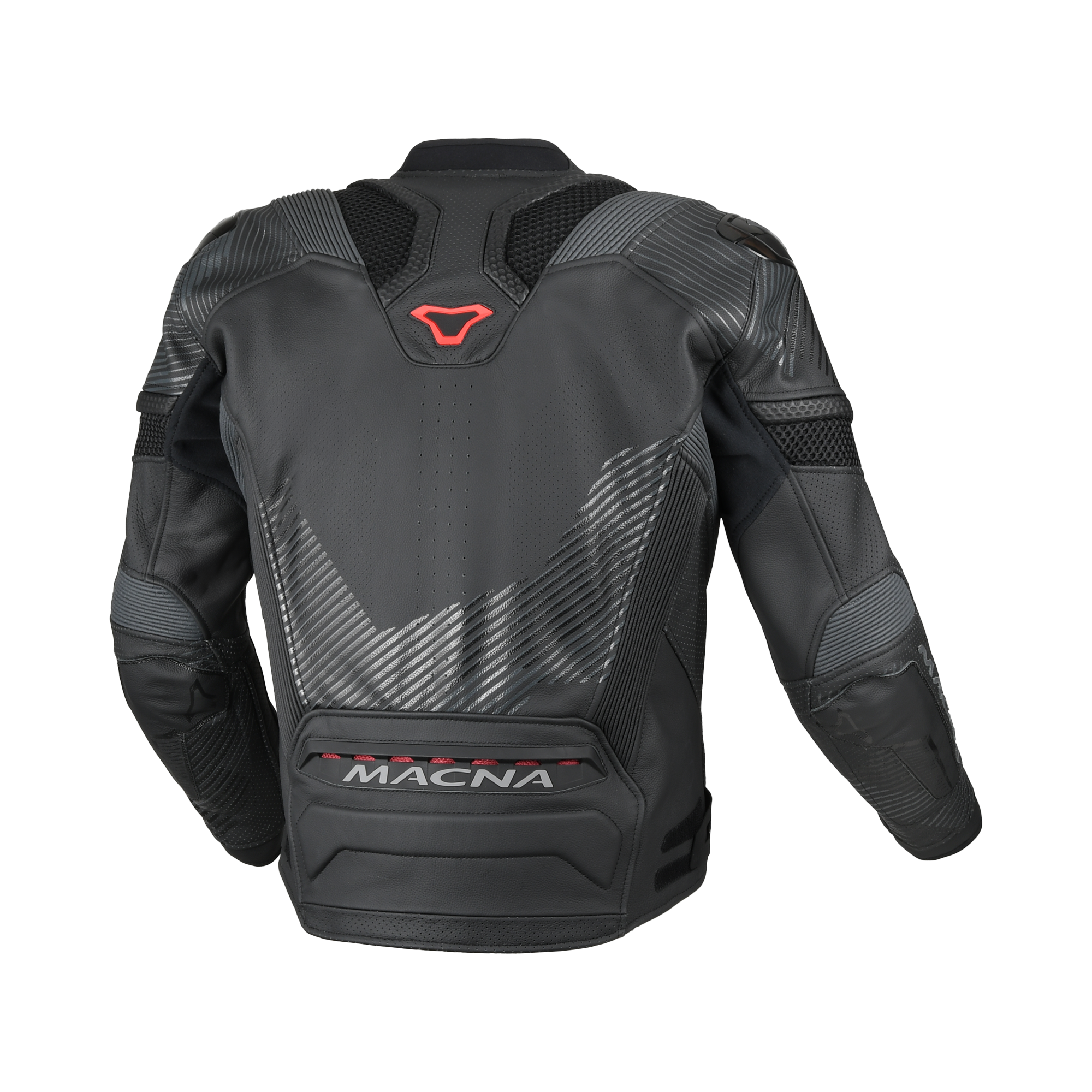 Macna Ignite Nero – Giacca Moto in Pelle e Rete Sportiva CE Classe AAA Uomo – vista 2