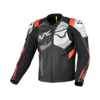 Macna Ignite Nero/Rosso – Giacca Moto in Pelle e Rete Sportiva CE Classe AAA Uomo – vista 1