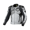 Macna Ignite Grigio/Nero – Giacca Moto in Pelle e Rete Sportiva CE Classe AAA Uomo – vista 1