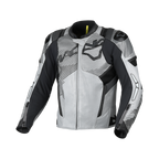 Macna Ignite Grigio/Nero – Giacca Moto in Pelle e Rete Sportiva CE Classe AAA Uomo – vista 1