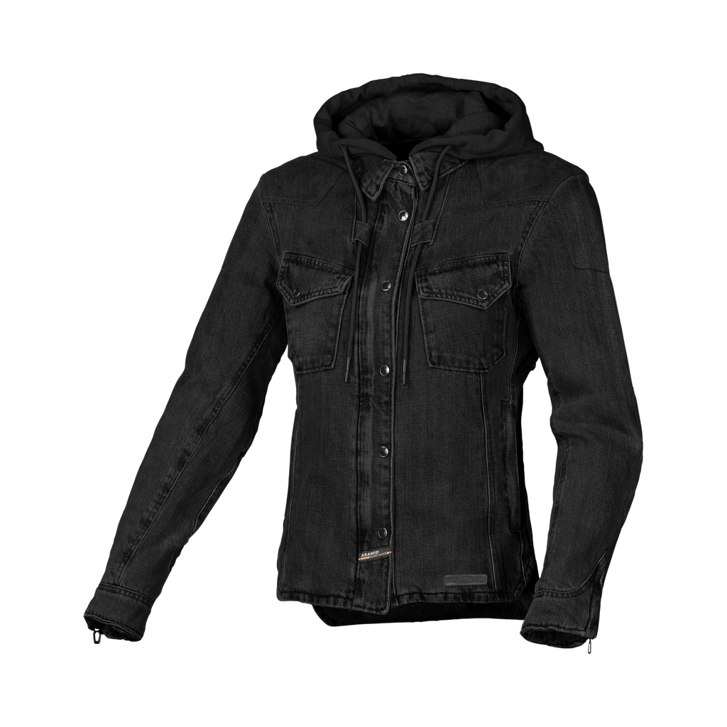 Macna Inland Nero – Giacca Moto Casual con Cappuccio Donna