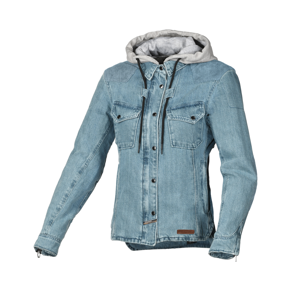 Macna Inland Azzurro – Giacca Moto Casual con Cappuccio Donna