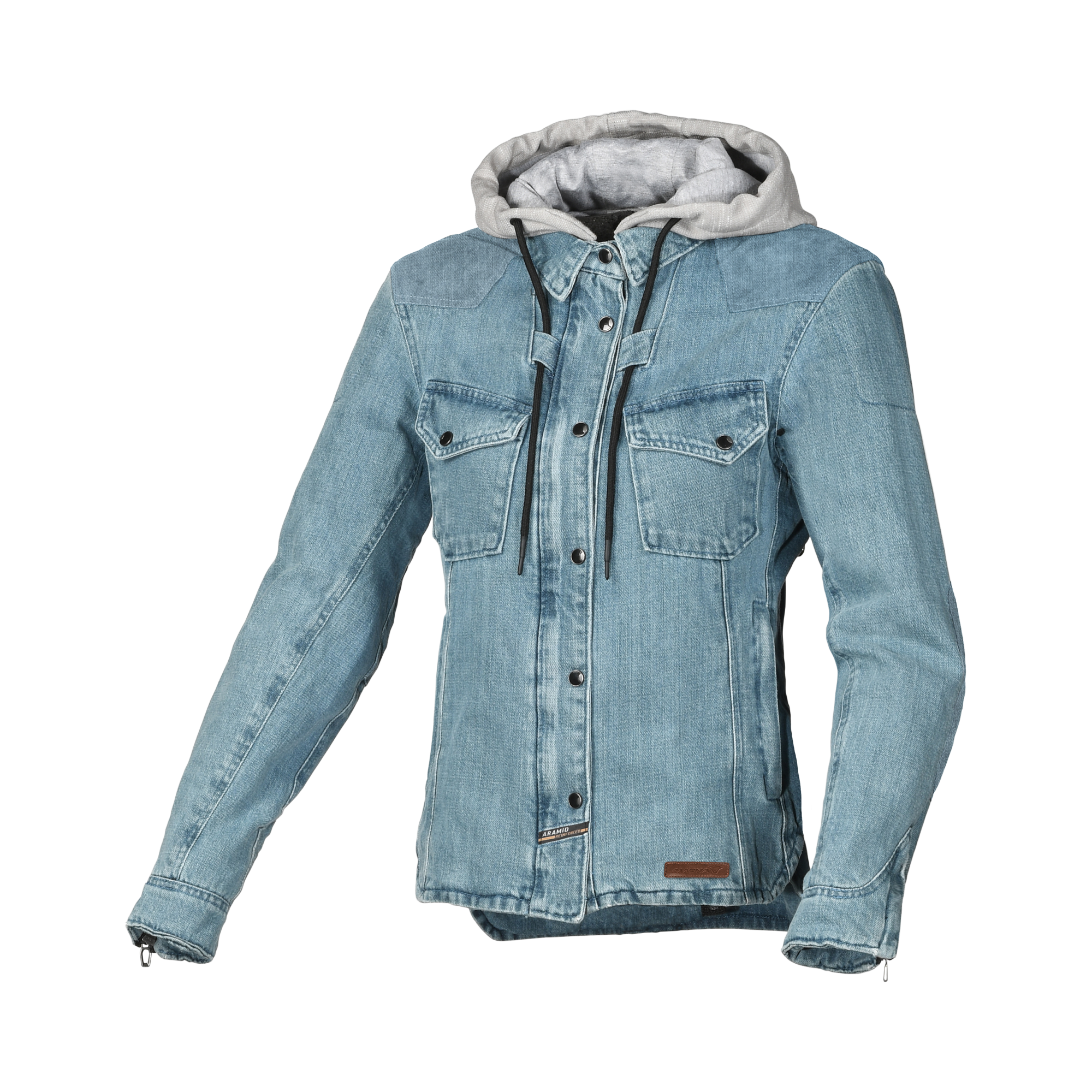 Macna Inland Azzurro – Giacca Moto Casual con Cappuccio Donna