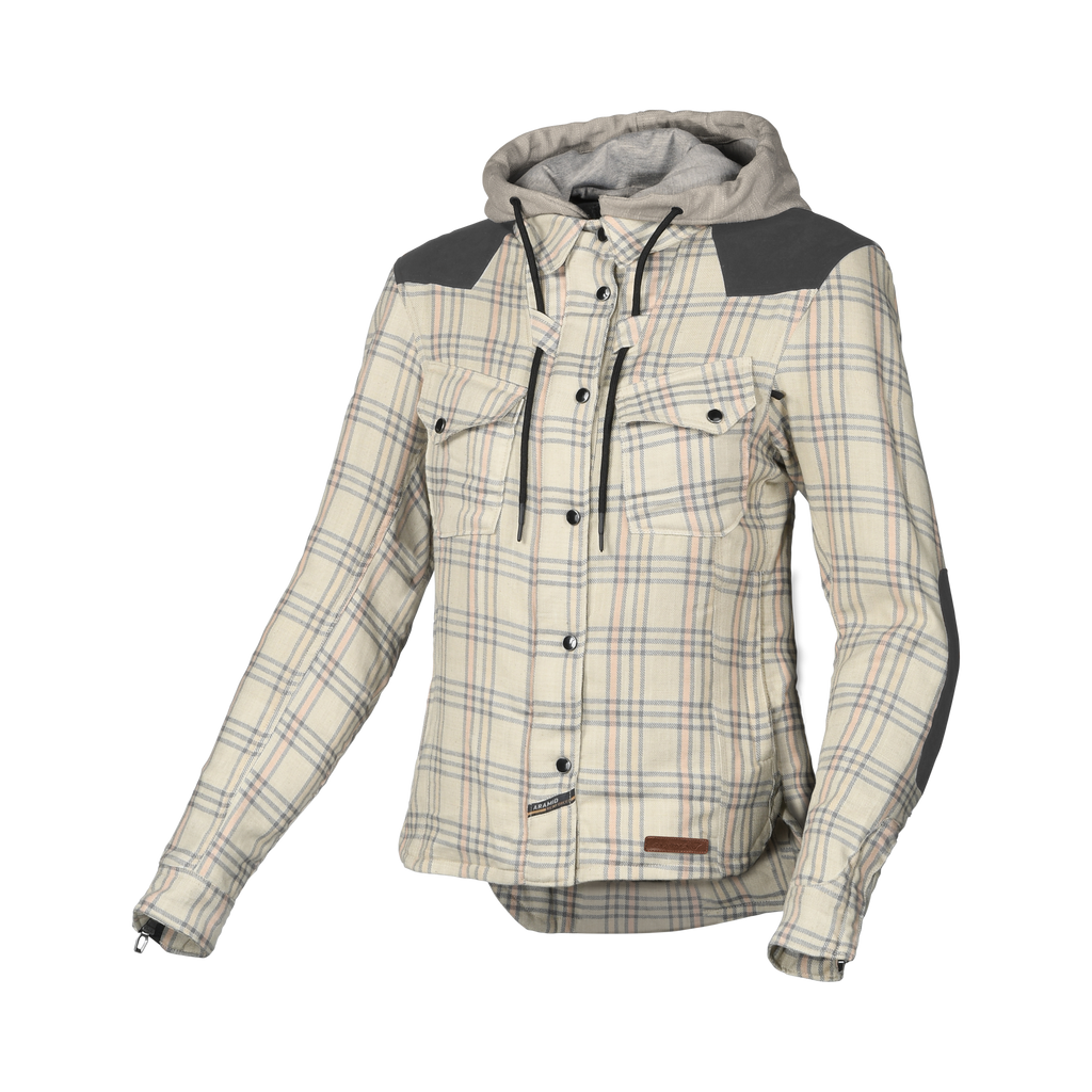 Macna Inland Beige/Rosa – Giacca Moto Casual con Cappuccio Donna
