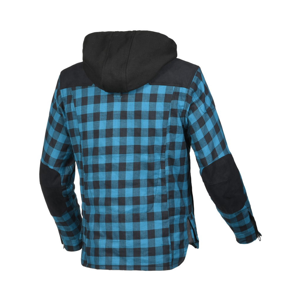 Macna Inland Blu/Nero - Giacca Moto Camicia Estiva in Cotone Casual CE Classe A Uomo - vista 2