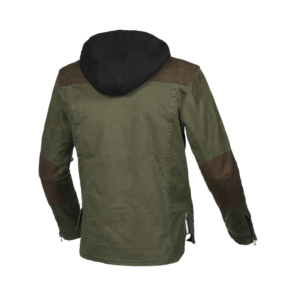 Macna Inland Verde/Marrone - Giacca Moto Camicia Estiva in Cotone Casual CE Classe A Uomo - vista 2