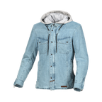 Macna Inland Azzurro - Giacca Moto Camicia Estiva in Cotone Casual CE Classe A Uomo - vista 1