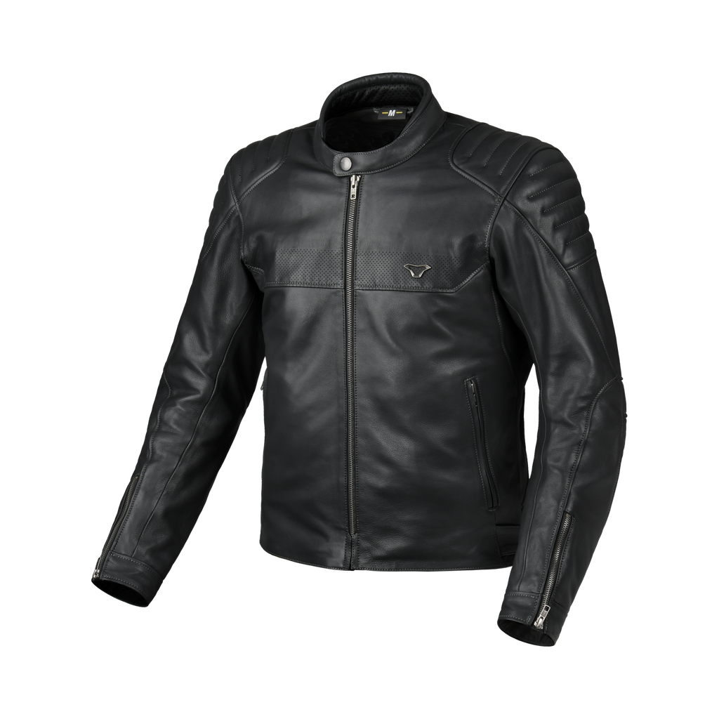 Macna Lance 2.0 Nero – Giacca Moto in Pelle Casual Ventilata CE Classe AA Uomo – vista 1