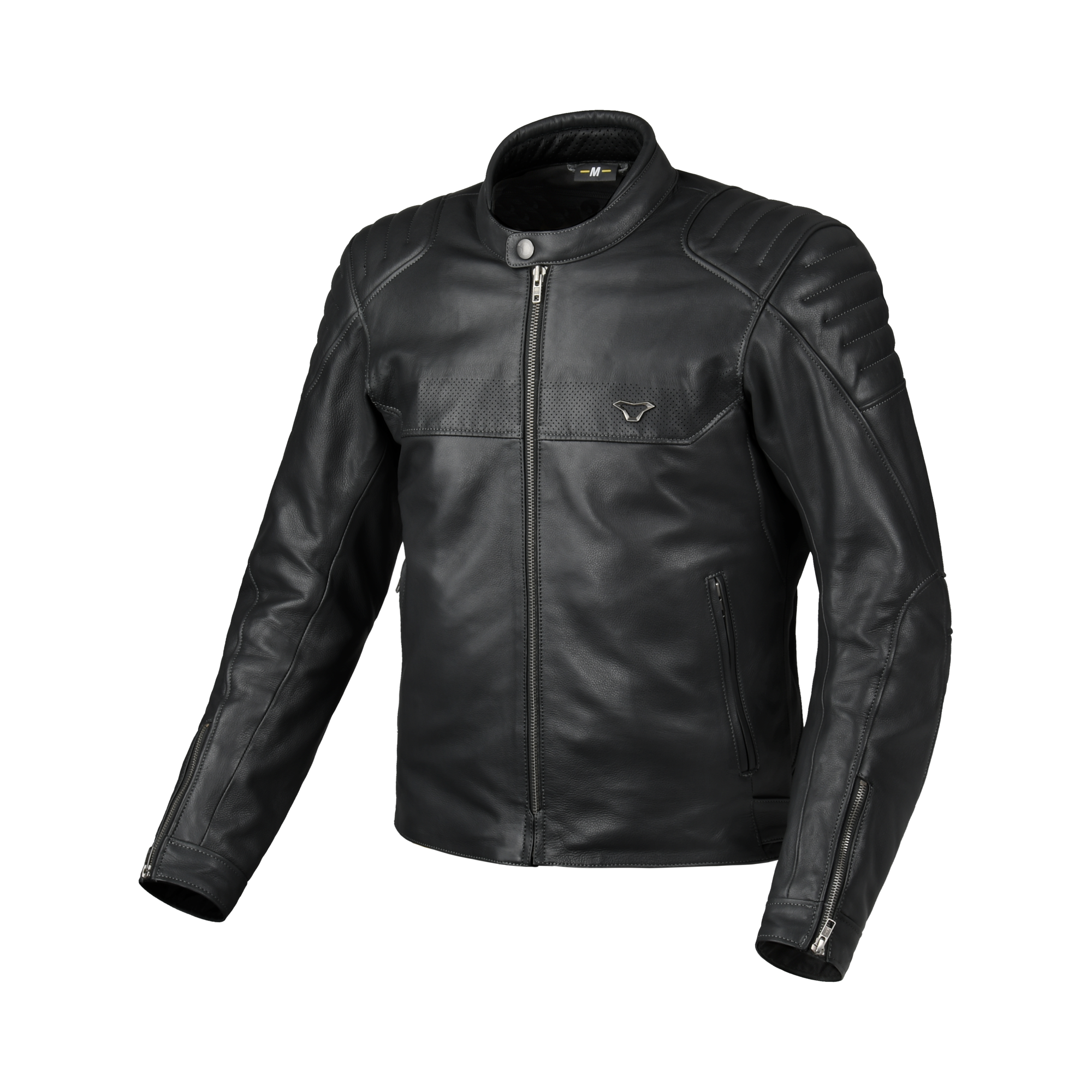 Macna Lance 2.0 Nero – Giacca Moto in Pelle Casual Ventilata CE Classe AA Uomo – vista 1