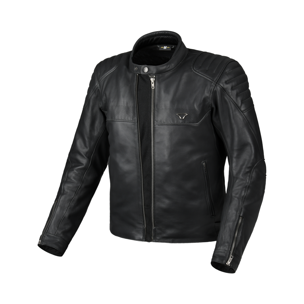 Macna Lance 2.0 Nero – Giacca Moto in Pelle Casual Ventilata CE Classe AA Uomo – vista 2
