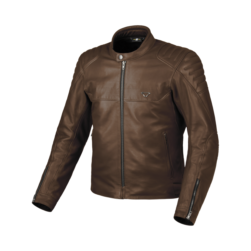 Macna Lance 2.0 Marrone – Giacca Moto in Pelle Casual Ventilata CE Classe AA Uomo – vista 1