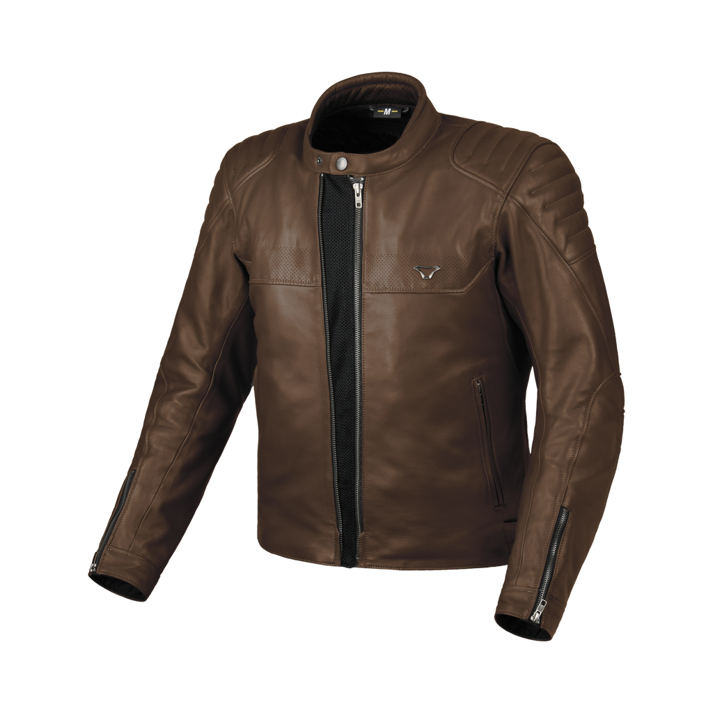 Macna Lance 2.0 Marrone – Giacca Moto in Pelle Casual Ventilata CE Classe AA Uomo – vista 2