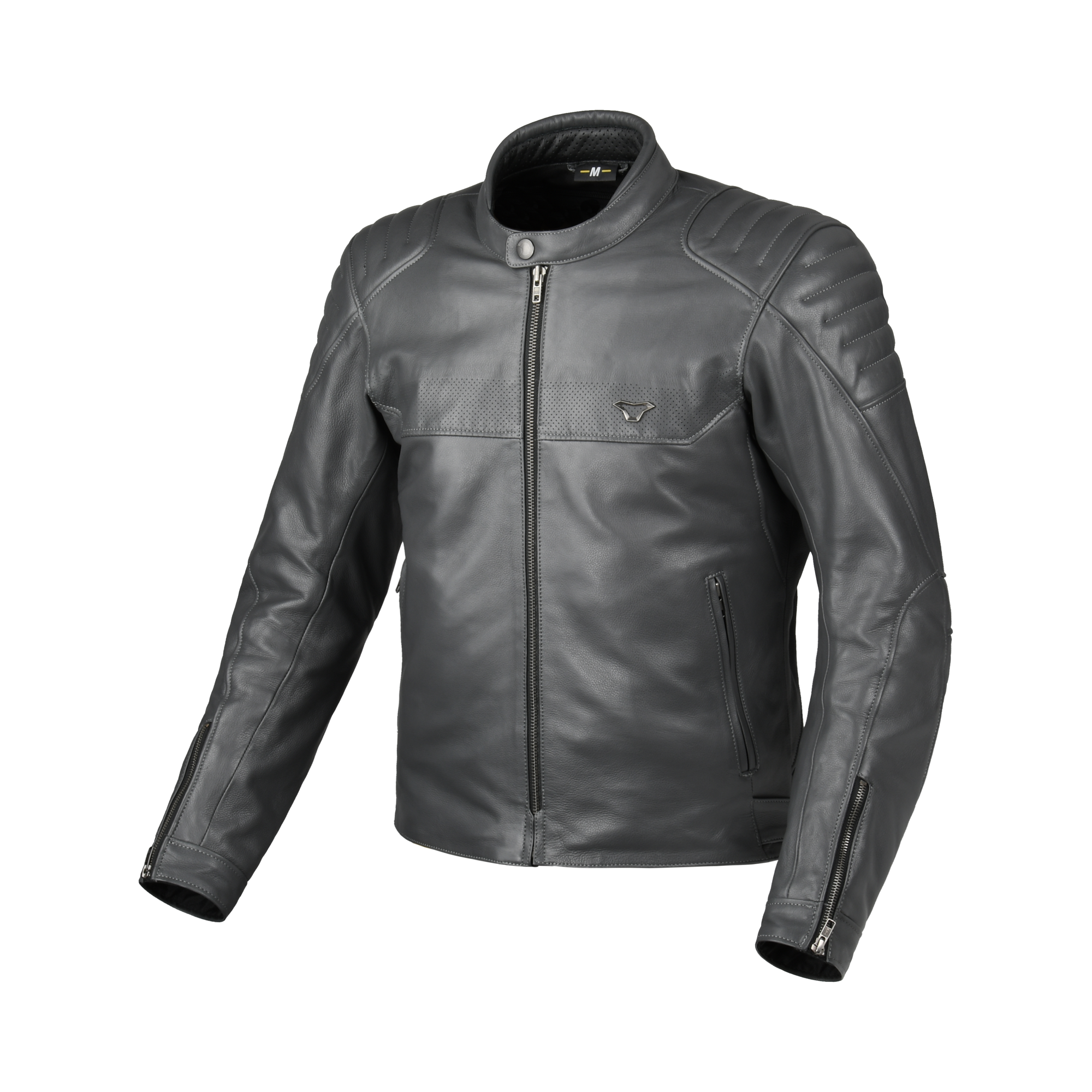 Macna Lance 2.0 Grigio scuro – Giacca Moto in Pelle Casual Ventilata CE Classe AA Uomo – vista 1