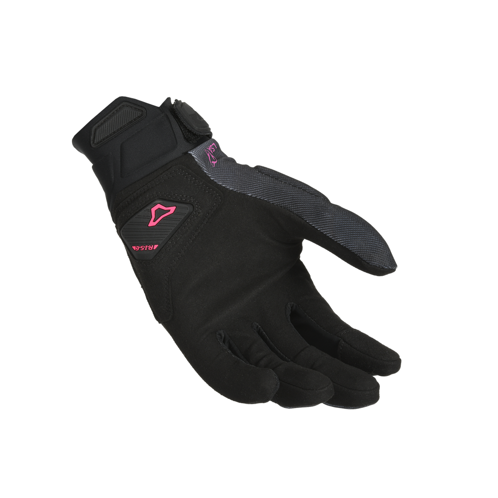 Macna Mana Donna Nero/Rosa – Guanti Moto Estivi CE Donna – vista 2