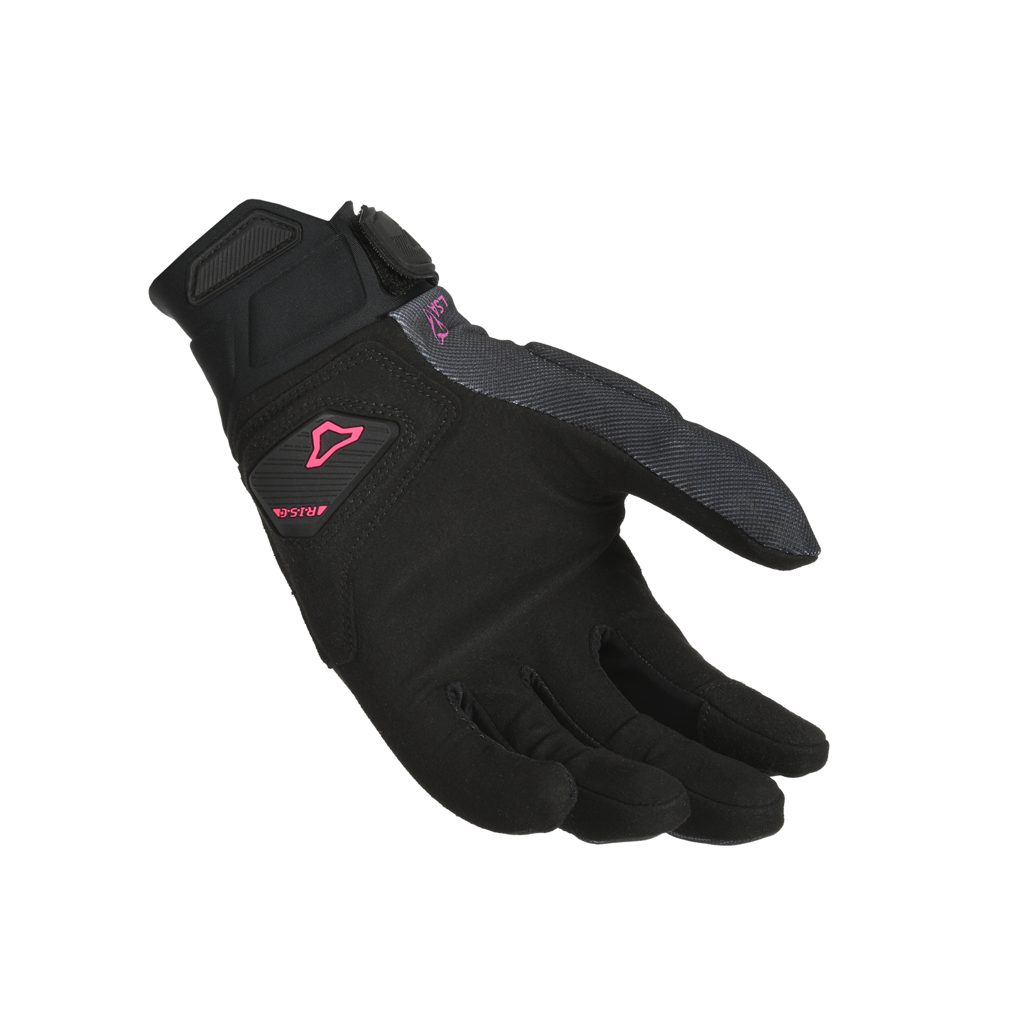 Macna Mana Donna Nero/Rosa – Guanti Moto Estivi CE Donna – vista 2