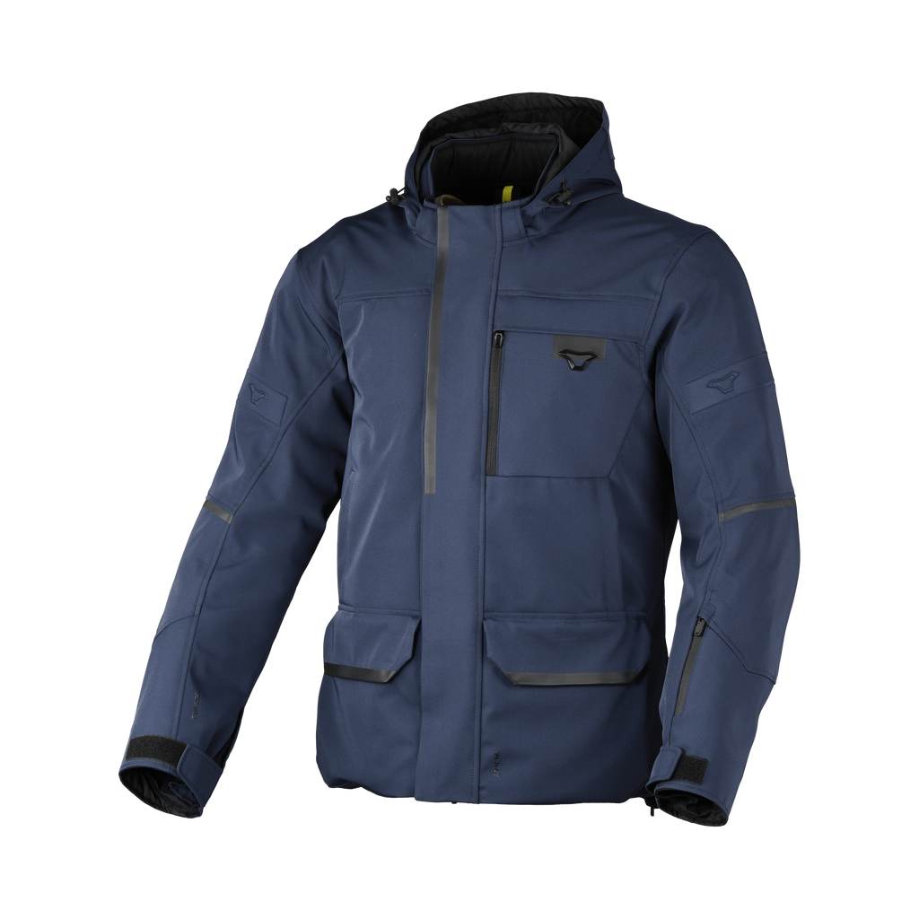 Macna Mondo 2.0 Blu Scuro - Giacca Moto Softshell Impermeabile Touring CE Uomo - vista 1