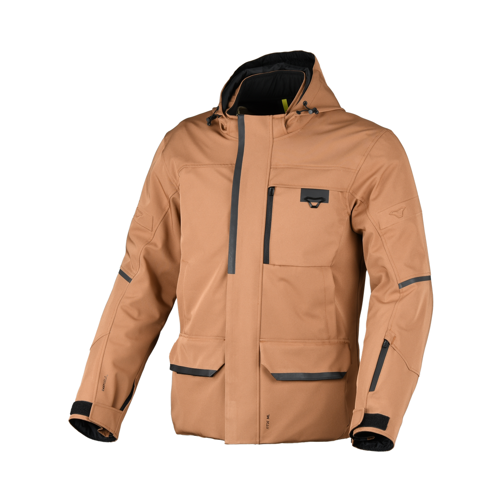 Macna Mondo 2.0 Marrone - Giacca Moto Softshell Impermeabile Touring CE Uomo - vista 1