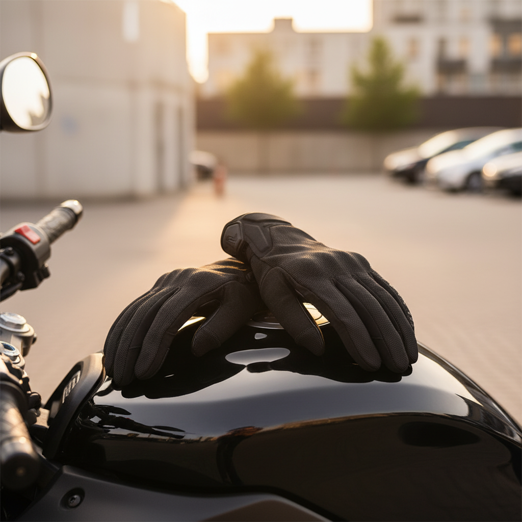 Macna Obtain Leather Nero – Guanti Moto Estivi in Pelle di Capra CE