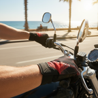 Macna Obtain Leather Rosso/Bianco – Guanti Moto Estivi in Pelle di Capra CE